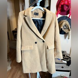 Zara Women's Camel Blazer Coat
